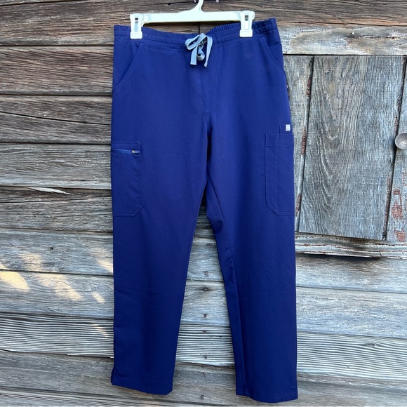 FIGS WOMENS SMALL PETITE SCRUB PANTS NAVY - Picture 1 of 6